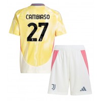 Maglia Calcio Juventus Andrea Cambiaso #27 Seconda Divisa Bambino 2024-25 Manica Corta (+ pantaloncini)